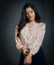 Chiffon Beige Vneck Shirt Top
